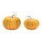 Melrose Speckled Pumpkin Fall Decorations - 7" - Orange and Green - Set of 2